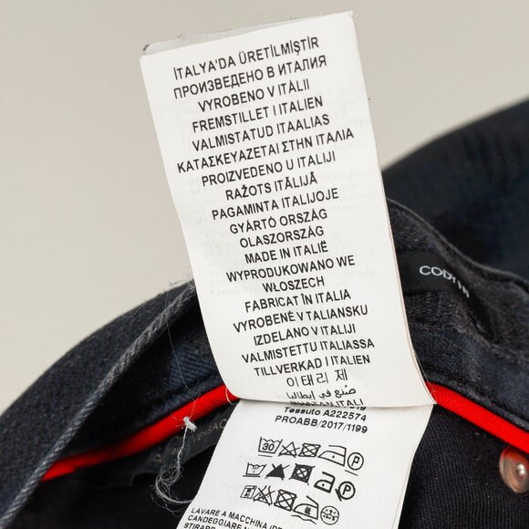 Versace Cody Navy & Black Jacquard Slim-Fit Jeans - Picture 15 of 16